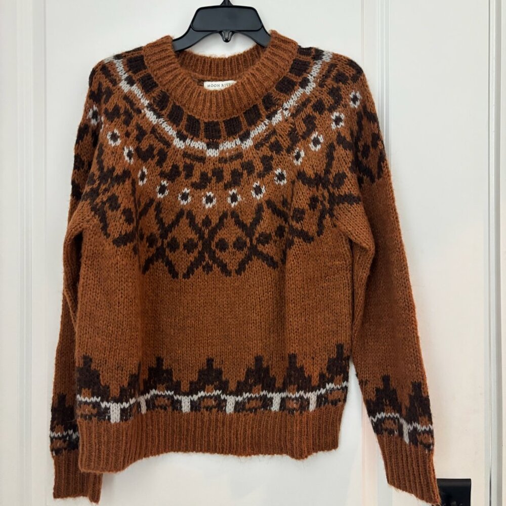 MOONRIVER Women's Isle Hairy Pullover Sweater